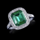 Smaragd-Diamant-Ring